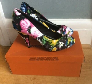 Ladies Shoes by Rocket Dog Size UK6 Black Orient Brushed Floral NIB **SALE** - Picture 1 of 5