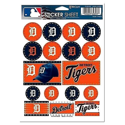 Detroit Tigers Vinyl Die-Cut Sticker Set / Decal Sheet *Free Shipping - Image 1 of 1
