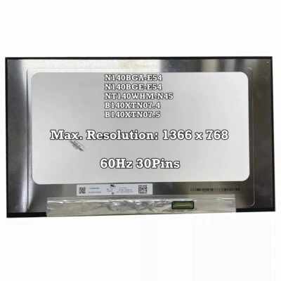 N140BGA-E54 für N140BGE-E54 NT140WHM-N45 B140XTN07.4 B140XTN07.5 LCD Bildschirm - Bild 1 von 2