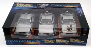 Welly 1/24 Scale 22400-3G Time Machine Trilogy Pack Back To The Future DeLorean - Picture 1 of 6