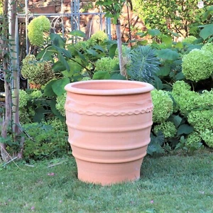 handgefertigtes Terracotta Pflanzgefäß, frostfester Pflanzkübel Granatum 50 - Bild 1 von 13