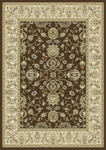 Brown Oriental Floral Area Rug 8x11 Persien Border Carpet -Actual 7' 8" x 10' 4" - Picture 1 of 1