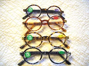 Men's Reading Glasses 1.25 ~ 4.00 Smaller Oval John Lennon Look Hippie 80's R421 - Picture 1 of 13