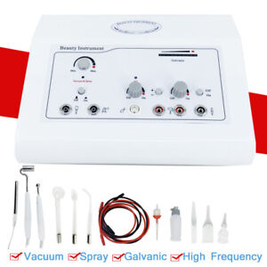 High Frequency Galvanic Cleaning Facial Vacuum Spray Skin Beauty Machine 4 in 1