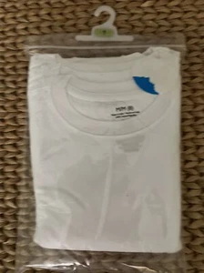 Boys' 4 Pack White 100% Cotton Crew Neck T Shirts Sz M - Picture 1 of 2
