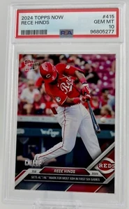 2024 Topps Now Rece Hinds #415 Rookie Psa Gem MT 10 Pop 4 - Bild 1 von 2