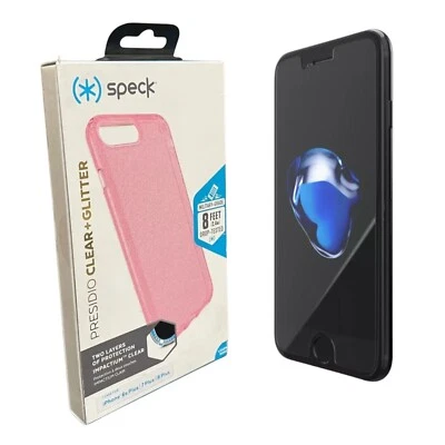 Speck Case + Tech21 Tempered Glass Screen Protector Cover For iPhone 8 7 6 Plus - Image 1 of 4