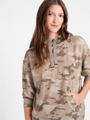 Новый с Ярлыками Banana Republic $59,50 женщин Baby Terry толстовка с капюшоном, винтажный камуфляж зеленый, S, M - Изображение 1 из 4