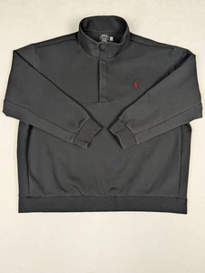 Polo Ralph Lauren Double Knit Sweatshirt Herren 3XB Mockneck 1/4 Snap schwarz - Bild 1 von 11