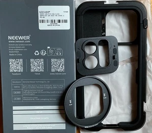 NEEWER Aluminum Cage Video Rig with Snap On Filter Adapter for iPhone 15pro max - Picture 1 of 3
