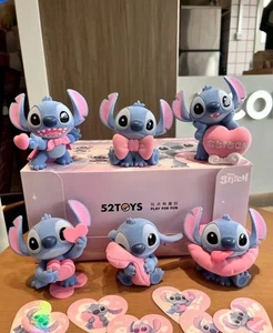 52toys Disney Stitch Sweet Pink Series Figure Toys Gift Hot Confirmed Blind Box - Picture 1 of 31