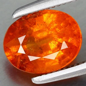 1.39ct 7.1x5.6mm Oval Natural Orange Spessartite Garnet. Namibia, Africa - Picture 1 of 4