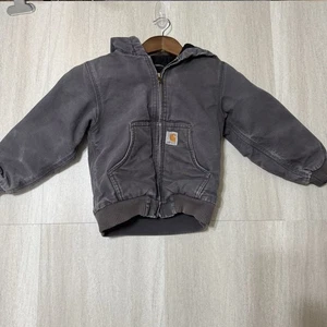 Carhartt Jacke Youth Full Zip Quilted Grau Mantel mit Kapuze - Bild 1 von 7