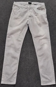 H&M - Men's Grey Slim Fit Cotton Button-Fly Trousers - W31 L29 - Picture 1 of 5