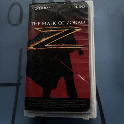 The Mask Of Zorro (VHS, 1998, Clamshell) Hollywood Video Foto 1 de 2