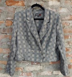 Shelby Rose Blazer Womens Sz 14 Jacket Plain Black White Red 74 - Picture 1 of 3