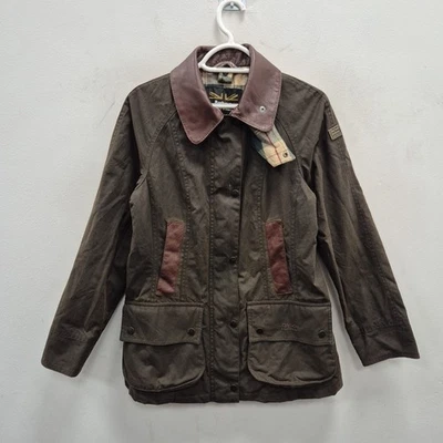 Jaqueta impermeável de cera Barbour Land Rover Penchford verde campo Reino Unido 8 - Imagem 1 de 4