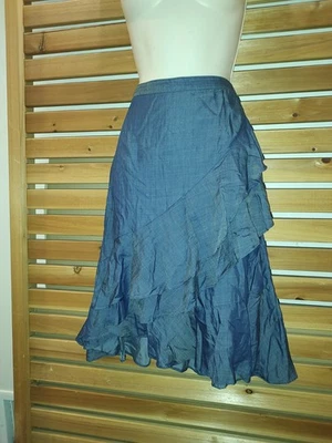 Casual Ruffle Tiered Flare Liz Claiborne Size 4 Small SKIRT Cottage Boho Gypsy - Image 1 of 4