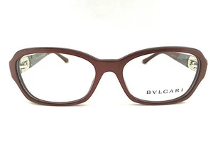 New Authentic Bvlgari 4071-B 5177 Brown Pearl 53mm Frames Eyeglasses Italy RX - Picture 1 of 12