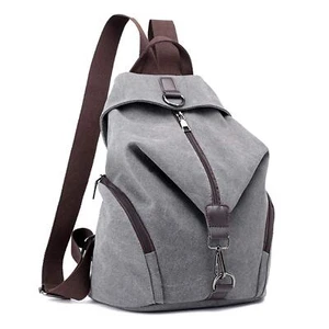 Vintage Unisex Casual Canvas College Schulter Rucksack Frauen und Herren Lapt... - Bild 1 von 8