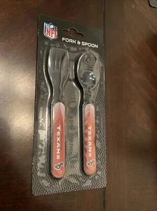 Brand New NFL Houston Texans Fork & Spoon, Football Set For Children 3 And Up. - Picture 1 of 5
