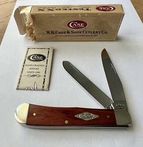 Vintage 1999 Case XX Trapper Knife Rosewood -Diamond Shield 7254 SS New In Box - Picture 1 of 11