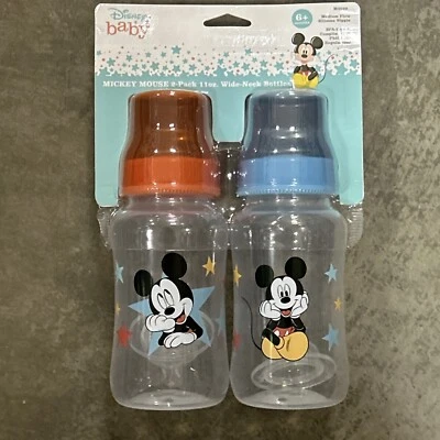 Disney Mickey Mouse "Playtime" 2-Pack Wide-Neck Bottles (11 oz.) - blue, one siz - Image 1 of 4