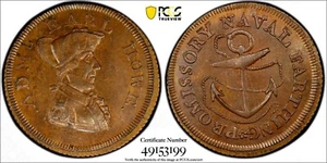 GREAT BRITAIN (1790) Hampshire, Southampton Farthing PCGS MS64 BN TOP GRADE DH-107 - Bild 1 von 5