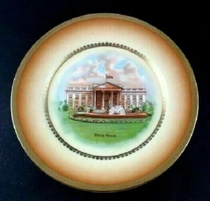 Vintage Jaeger & Co Bavaria WHITE HOUSE Porcelain Cabinet Plate - Picture 1 of 5