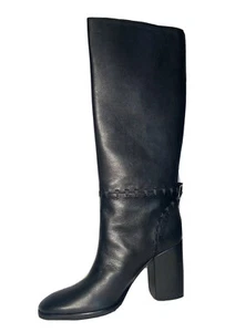 Tory Burch Contraire 90 mm Blockabsatz Stiefel Größe 9,5 Farbe schwarz Leder - Bild 1 von 8