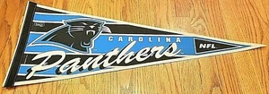 NFL 30" x 12" Vintage CAROLINA PANTHERS WINCRAFT FELT PENNANT Full Size Football - Picture 1 of 12