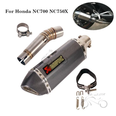 Puntas de escape para Honda NC750X NC700 370 mm silenciador tubo de enlace medio sistema deslizable Foto 1 de 4