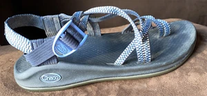 Chaco Sandals Women size 9 Southwestern Pattern Strappy Blue, White, Gray, Black - Picture 1 of 11