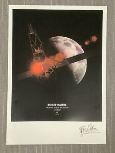 Roger Waters Signed Poster Dark Side of the Moon 2007 Litho Tour Pre Print AS IS