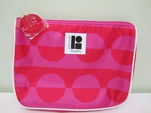 Estee Lauder Lisa Perry Stoff Kosmetiktasche; Reißverschluss oben, Nylon gefüttert, mit Kordelbesatz - Bild 1 von 6