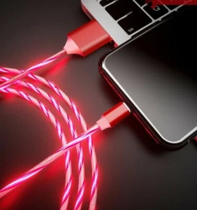 6ft LED USB Light Charger Cord Cable iPhone 8 7 Plus X XR XS 6S 11 Pro Max - Picture 1 of 16