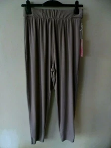 Fashion On Earth Women Khaki Tie Waist SZ M Pull-On Stretch Pants/Trousers (NEW) - Bild 1 von 7