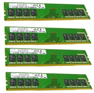 New Samsung 32GB 4X8GB DDR4 2400MHz PC4-19200 UDIMM Memory Ram M378A1K43CB2-CRC - Picture 1 of 3