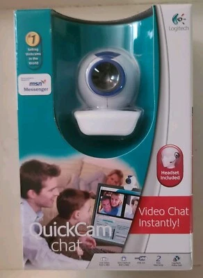 Logitech QuickCam Chat USB 2 Web Cam Video Chat Headset Included #961402-0403~ N - Image 1 of 4
