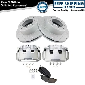 Front Brake Calipers Pads & Drilled Rotors For 2012 Ram 1500 - Picture 1 of 12