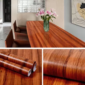 32ft Vinyl Wood Grain Wallpaper Self Adhesive Furniture Wall Stickers Waterproof - Picture 1 of 54