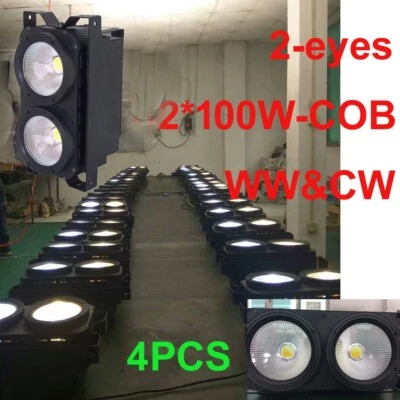 4pcs-pack COB Audience light led wash Blinder light 2*100w ww@cw 2in1 color led - Image 1 of 4