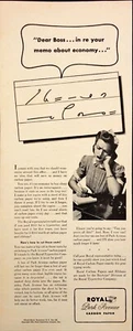 Royal Typewriter Park Avenue Carbon Paper Roytype Vintage Print Ad 1942 - Picture 1 of 6