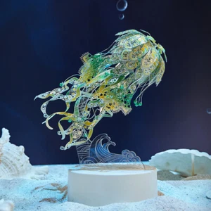 Piececool 3d Puzzles for Adult Crystal Green Metal Model Kits halloween Gifts - Picture 1 of 9