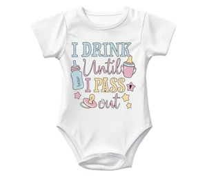 I Drink Until I Pass Out Baby Body Weste lustiges Geschenk - Bild 1 von 1