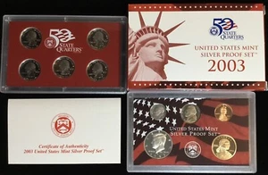 2003 S Silver Proof Set U.S. Mint Original Government Packaging OGP COA - Picture 1 of 6