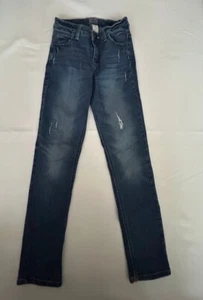 Justice Mid Rise Super Skinny Jeans Girl’s 12 distresed - Picture 1 of 5