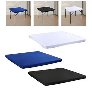 Square Table Cover Small Stretchable Elastic Tablecloth Stretch Table Top Cover - Picture 1 of 16