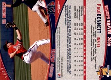 Paul Bennett 2008 Grandstand Mississippi Braves #NNO Card *AutographDen*