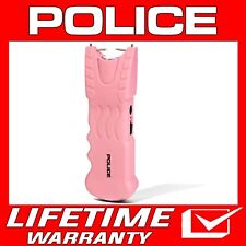 POLICE Stun Gun 916 Rechargeable with LED Flashlight Pink